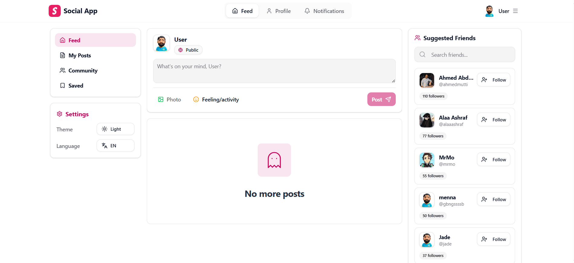 Social App Platform