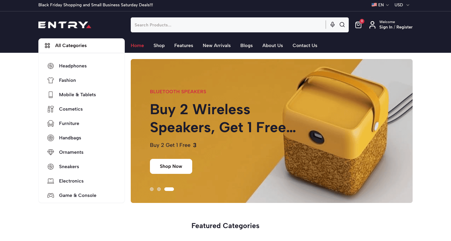 Entry E-Commerce Platform